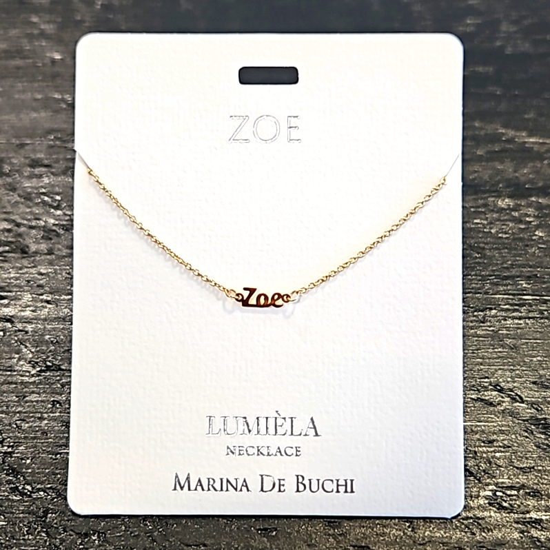 Zoe Script Name Chain Lumiela Necklace